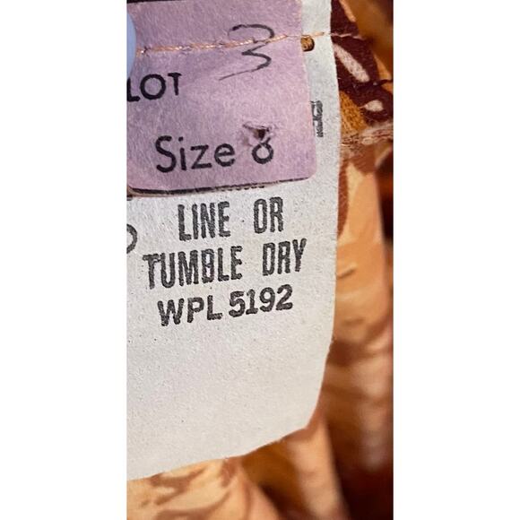 Vintage 70s Floral Print Dress Layered Peplum Bodice Fit & Flare Blouson XS - Picture 9 of 10